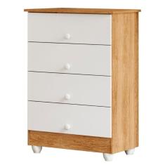 Cômoda Soft 4 Gavetas Tigus Baby Branco Madeirado Ypê