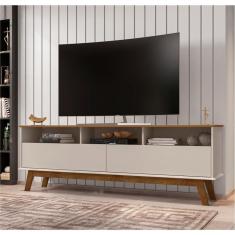 Rack 2 Portas Com Nicho Samantta Off White Cinamomo