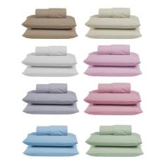 Jogo de Cama Lençol King 300 Fios Algodão 3 peças Conjunto com Elástic