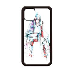 Capa Street Modern Building Aquarela para iPhone 12 Pro Max para Apple Mini Mobile Case Shell