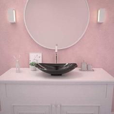 Cuba de Apoio para Banheiro L45 Lux Canoa Compace Preto