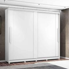 Guarda Roupa Portas de Correr Londres 100% MDF 8 Gavetas com Pés - Lanza