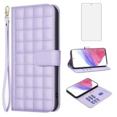 Asuwish Capa carteira para Samsung Galaxy A53 5G com protetor de tela de vidro temperado alça de pulso porta-cartão de crédito flip capa celular A 53 G5 53A SM A536U 6,5 polegadas 2022 mulheres homens