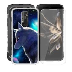 AQGGIIXY Capa de telefone para Doogee Blade 10 Ultra (16.7 cm) capa com 1 x película protetora de vidro temperado, TPU macio fino [à prova de choque X anti-amarelo] capa transparente, para capa Doogee