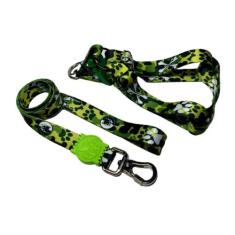 Coleira Peitoral Cães Super Premium Seda 25 Mm - Verde Nº 5 - Nica pet