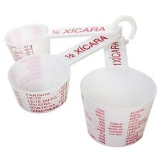 Jogo de Medidores com 3 Peças de Xícaras Stm Plastic
