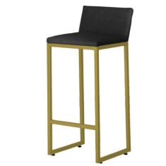 Banqueta Dani com Base Dourado 90cm X 38cm - Trendy