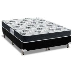 Cama Box Queen: Colchão Espuma Probel D28 Prodormir Advanced + Base Crc Suede Gray(158X198)