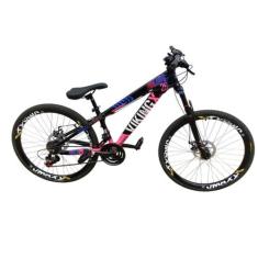 Bicicleta Aro 26 Aluminio Vikingx 21v Freeride Tuff 25 Mtb Freios a Di
