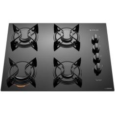 Cooktop U Top 4 Bocas com Mesa de Vidro Atlas, Preto, Bivolt