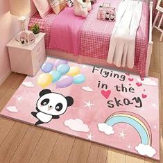 jia cool, Tapete de desenho animado, tapete de princesa e castelo para decoração de sala de estar, tapete antiderrapante para jogos para quarto de crianças, tapete de berçário (50 x 80 cm)