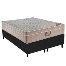 Conjunto Box Casal king Size Colchão Airtech Molas Ensacadas Spring e Base Material Sintético Ortobom