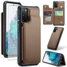 Asuwish Capa de telefone para Samsung Galaxy S20 FE 5G 6,5 polegadas capa carteira com protetor de tela e bloqueio de RFID suporte para cartão celular S 20 EF UW S20FE5G S20FE 20S S2O Fan Edition 4G