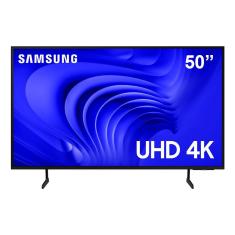 Smart TV 50” 4K Samsung 50DU7700 LED, Processador Crystal 4K, Gaming Hub, AI Energy Mode, Alexa built-in, Wi-Fi, Bluetooth, USB e HDMI 