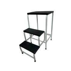 Banqueta Escada Dobrável 3 Degraus Branca