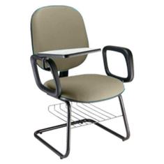 Cadeira Universitária Com Prancheta Para Escolas Linha Uno Bege