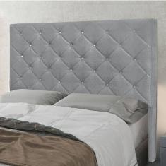 Cabeceira Cama Box Casal 140 Cm Tania Linho Cinza S04 - D`rossi