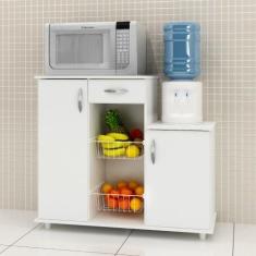 Armário com Fruteira 2 Portas 1 Gaveta Diva Notável Móveis, Branco New