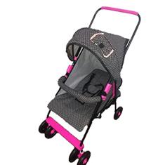 Carrinho De Boneca Bebe Reborn Luxo Milano De Ferro Preto