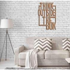 Quadro Decorativo Think Outside The Box 3Mm Vazado - Mdf - Decoarts