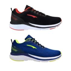 Tênis Esportivo 2 Pares Casual Dia a Dia - RDW, Preto vermelho, Marinh