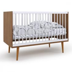 Berço Americano Encanto Nogal com Branco Brilho Batrol