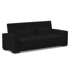Sofá Cama 02 Lugares Lisboa Linho - D'Rossi Cor A79 Preto