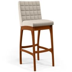 Banqueta Alta Para Cozinha Sala De Jantar Mila B04 Cru