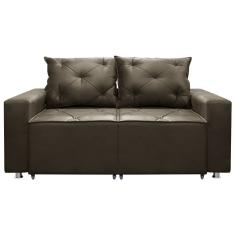 Sofá 2 Lugares Retrátil E Reclinável Bariloche 1.60cm C/ Molas - Suede Castor