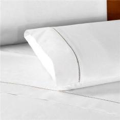 Lençol Berço 2 pçs Ponto Palito Percal 200 Fios - 100% Algodão - Dryka