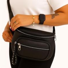 Bolsa Feminina Couro com Divisórias Moderna Casual Tendencia - Outra, 