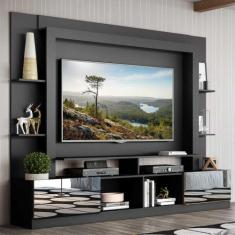 Estante para TV 65 até polegadas Portas c Espelho Oslo Multimóveis Pre