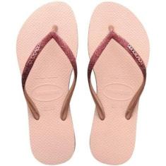 Chinelo Feminino Dedo Borracha Havaianas Slim Sparkle Glitter-Feminino
