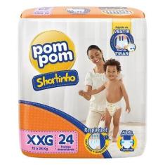 Fralda Pom Pom Shortinho Jumbo XXG 15kg A 25kg com 24 unidades - Pompo
