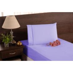 Jogo de Lençol Viúva Solteirão 2 Peças 180 Fios Com Elástico para Cama