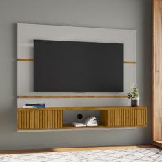 Painel para Tv até 65 Polegadas 136cmx160cm 2 Portas Âmbar - Móveis Be