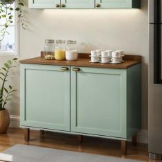 Balcão Para Cozinha 2 Portas Provençais sem Tampo Iluminata - Genialfl