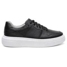 Tenis Sola Alta Centuria Masculino Couro Preto-Masculino