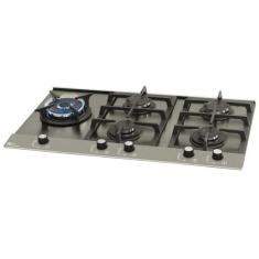 Cooktop 5 Bocas Fischer Platinium Prime a Gás com Mesa de Aço Escovado