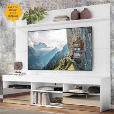 Rack c/ Espelho e Painel TV 65&quot; c/ Prateleira Madri Multimóveis