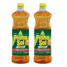 Kit Com 2 Desinfetante Pinho Sol Original 1L Cada