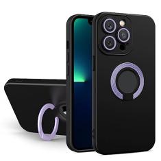 Armor Silicone Contrast Ring Holder Phone Case For iPhone 14 13 11 12 ProMax XR XS Max Shockproof Non-slip Cover Hole Cases, T7, For iPhone 12Pro Max