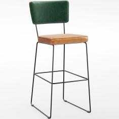 Banqueta Alta Cozinha Allana L02 Facto Verde Musgo Whisky