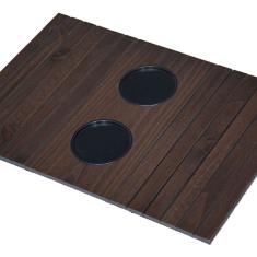 Esteirinha Bandeja Porta Copos Braço Sofá Imbuia