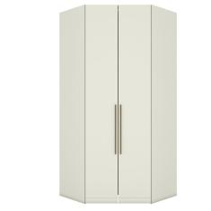 Guarda Roupa Canto Closet Modulado 2 Portas 3 Gavetas Led Predileto Henn Areia Hp