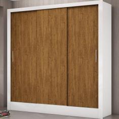 Guarda-Roupa Dubai Sem Espelho Branco/Freijó Carioca Móveis, Branco co