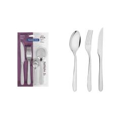 Faqueiro Tramontina Havaí Aço Inox Facas Churrasco 24 Peças, Inox, 24 