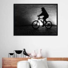 Quadro Decorativo Fotografia Pessoa Pedalando 45x34cm - Quadros On-lin