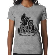 Baby Look Legend Motorcycle - Foca na Moda, Cinza, P