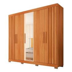 Guarda-Roupa Casal com Espelho Sophia 5 PT 2 GV Freijó e Off White